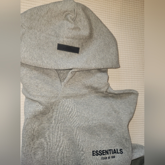 Essentials Gray Hoodie Jacket - Picture 4 of 11